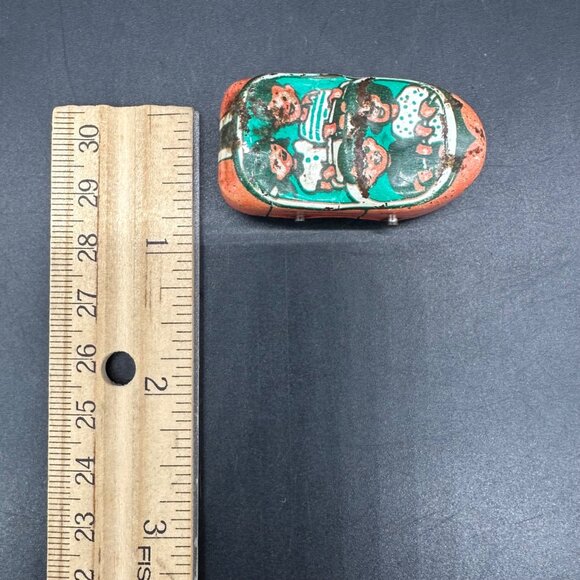 Vintage J Chein Metal Roller Coaster Car Toy 1950s Tin Litho Mini Mid Century - Picture 10 of 11